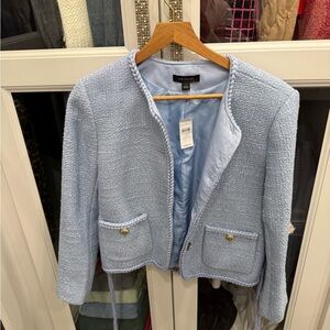 Sky Blue Textured Blazer